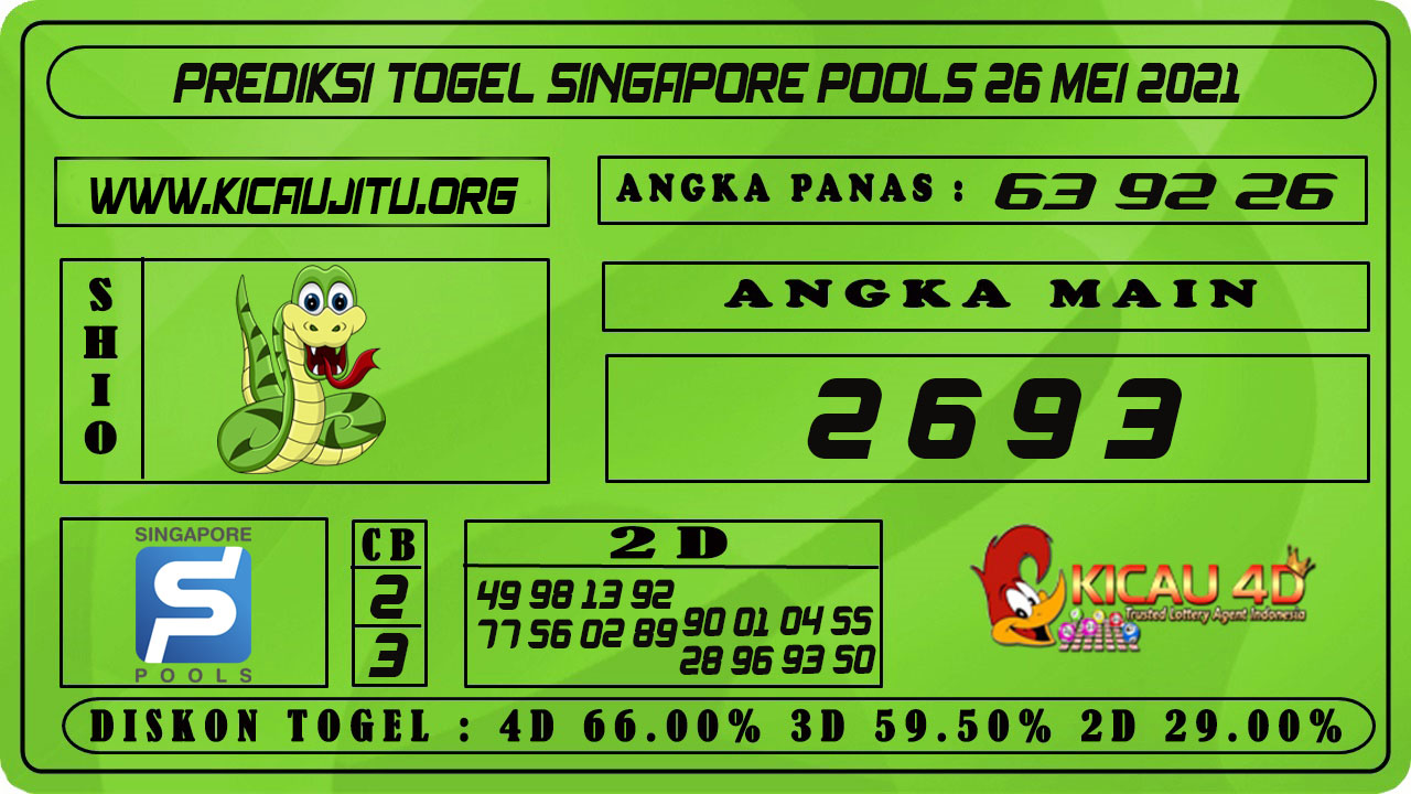 PREDIKSI TOGEL SINGAPORE POOLS 26 MEI 2021