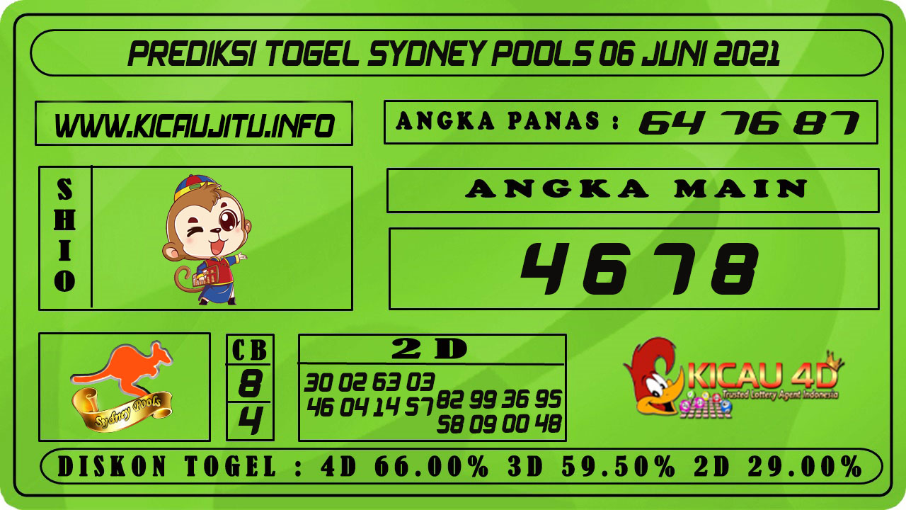 PREDIKSI TOGEL SYDNEY POOLS 06 JUNI 2021