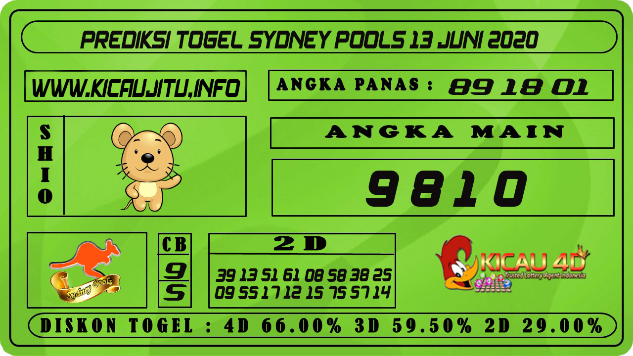 PREDIKSI TOGEL SYDNEY POOLS 13 JUNI 2021