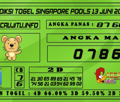 PREDIKSI TOGEL SINGAPORE POOLS 13 JUNI 2021