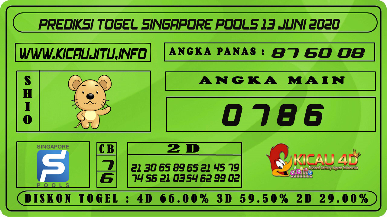 PREDIKSI TOGEL SINGAPORE POOLS 13 JUNI 2021