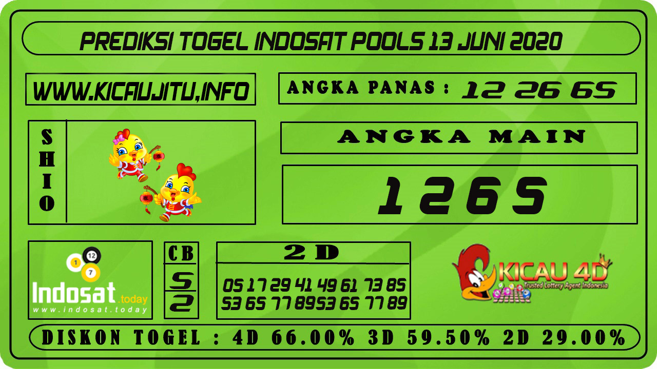 PREDIKSI TOGEL INDOSAT POOLS 13 JUNI 2021