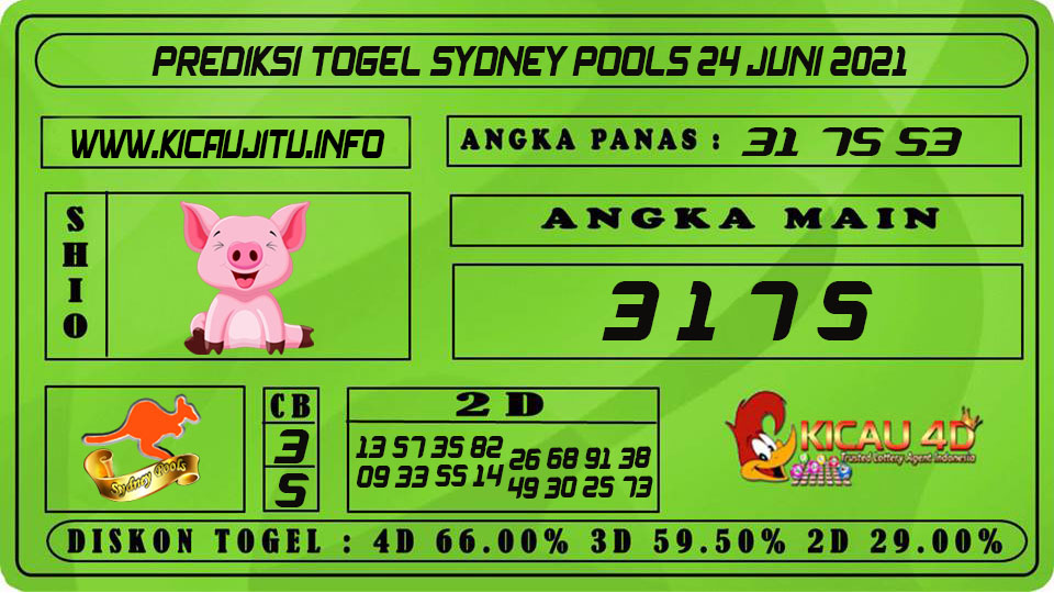 PREDIKSI TOGEL SYDNEY POOLS 24 JUNI 2021