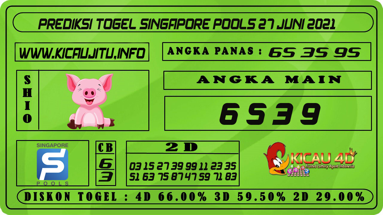 PREDIKSI TOGEL SINGAPORE POOLS 27 JUNI 2021