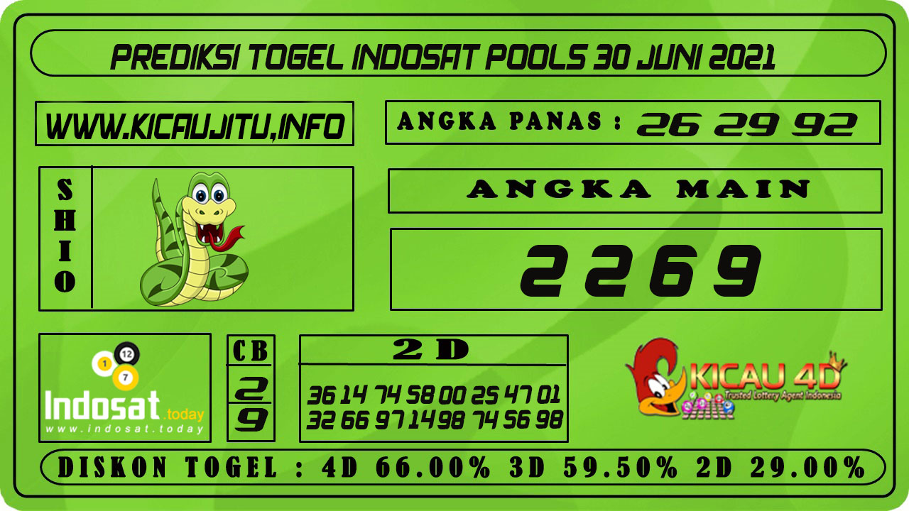 PREDIKSI TOGEL INDOSAT POOLS 30 JUNI 2021