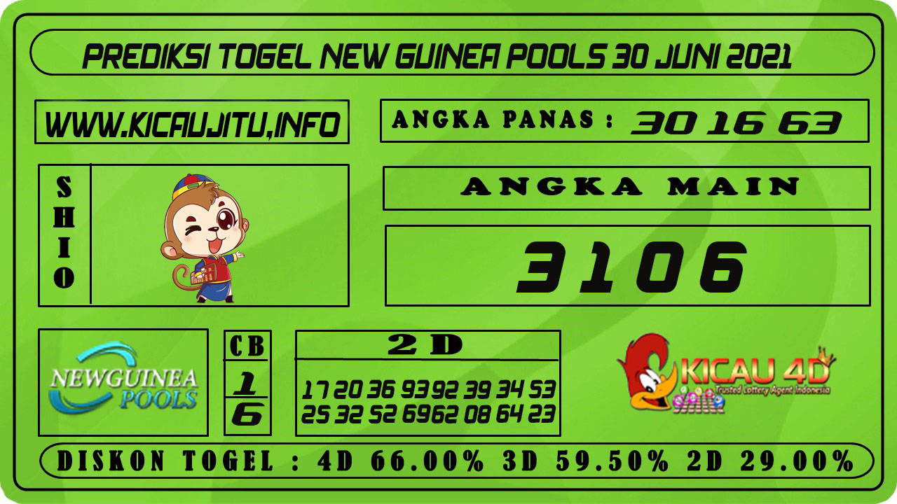 PREDIKSI TOGEL NEW GUINEA POOLS 30 JUNI 2021