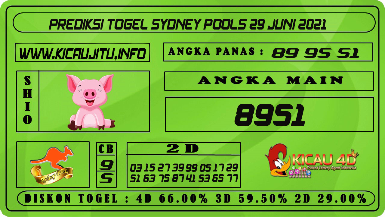 PREDIKSI TOGEL SYDNEY POOLS 29 JUNI 2021