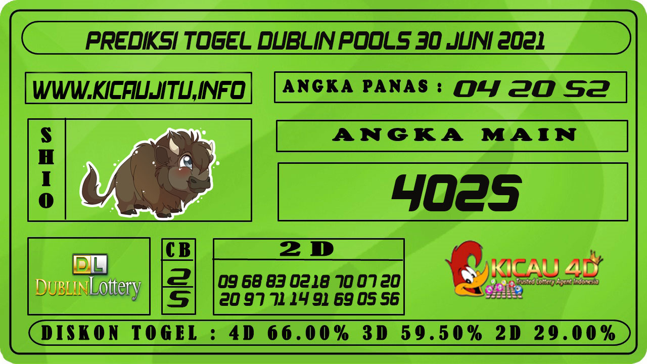 PREDIKSI TOGEL DUBLIN POOLS 30 JUNI 2021