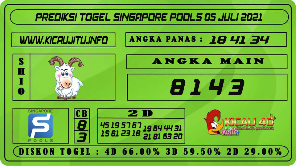 PREDIKSI TOGEL SINGAPORE POOLS 05 JULI 2021