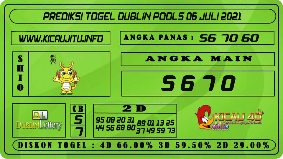 PREDIKSI TOGEL DUBLIN POOLS 06 JULI 2021