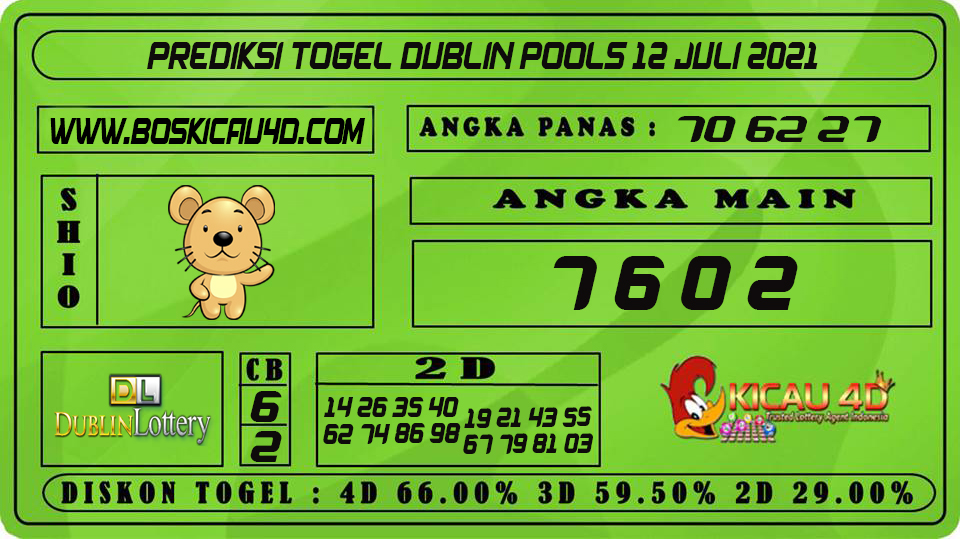 PREDIKSI TOGEL DUBLIN POOLS 12 JULI 2021