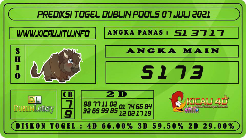 PREDIKSI TOGEL DUBLIN POOLS 07 JULI 2021