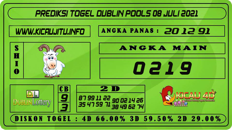 PREDIKSI TOGEL DUBLIN POOLS 08 JULI 2021