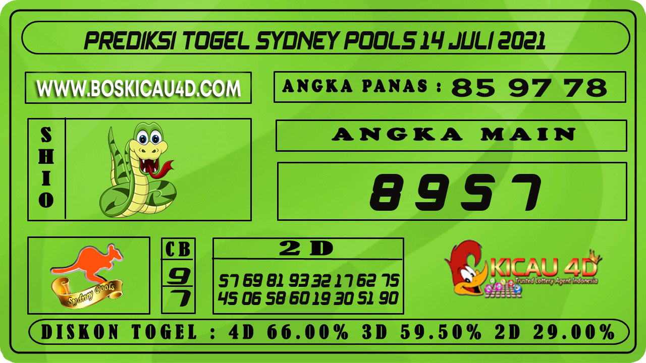 PREDIKSI TOGEL SYDNEY POOLS 14 JULI 2021