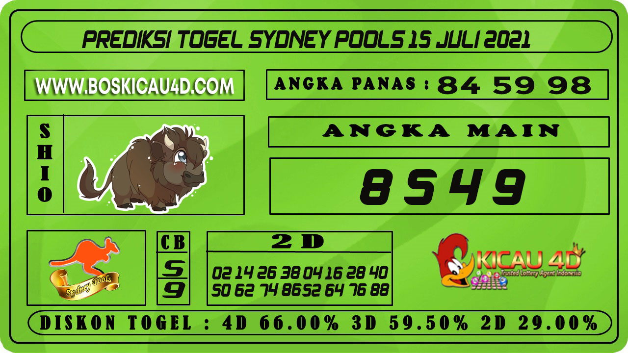 PREDIKSI TOGEL SYDNEY POOLS 15 JULI 2021