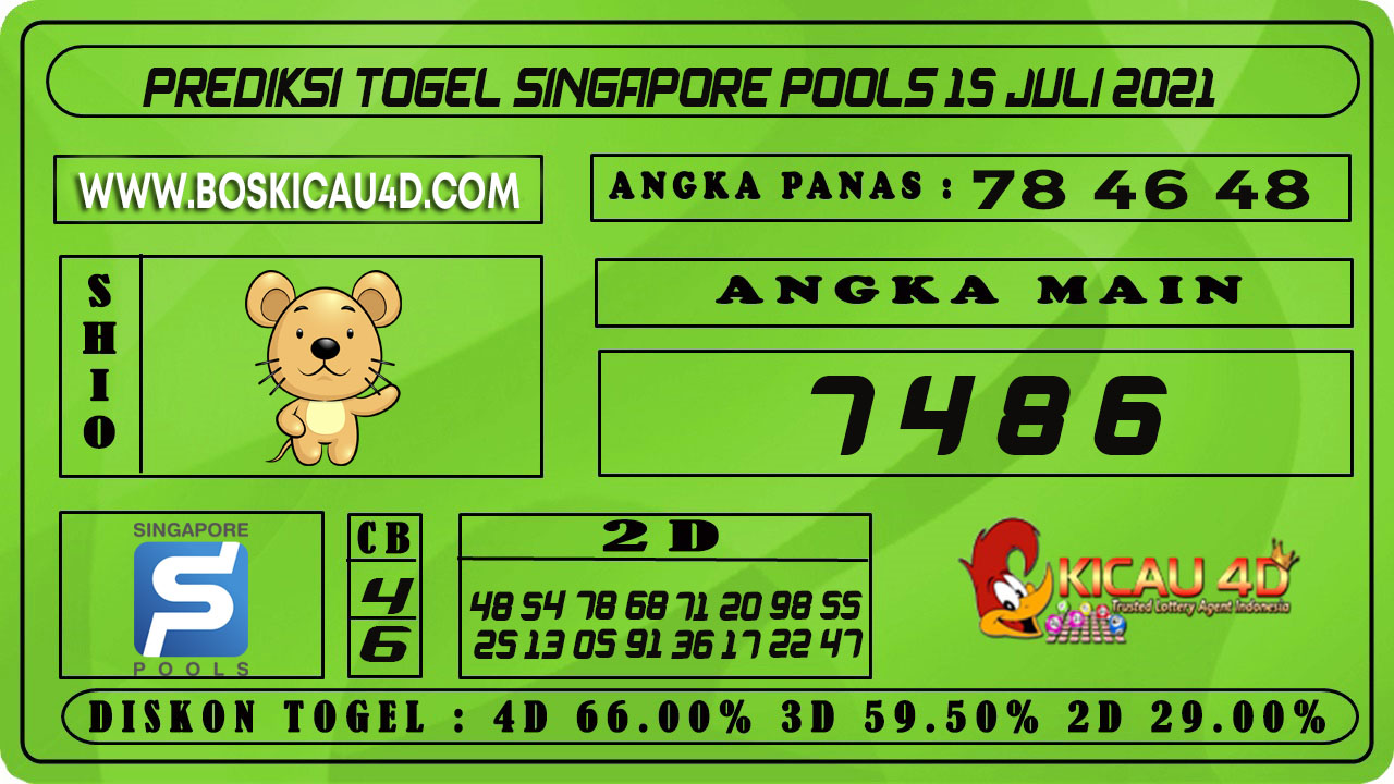 PREDIKSI TOGEL SINGAPORE POOLS 15 JULI 2021