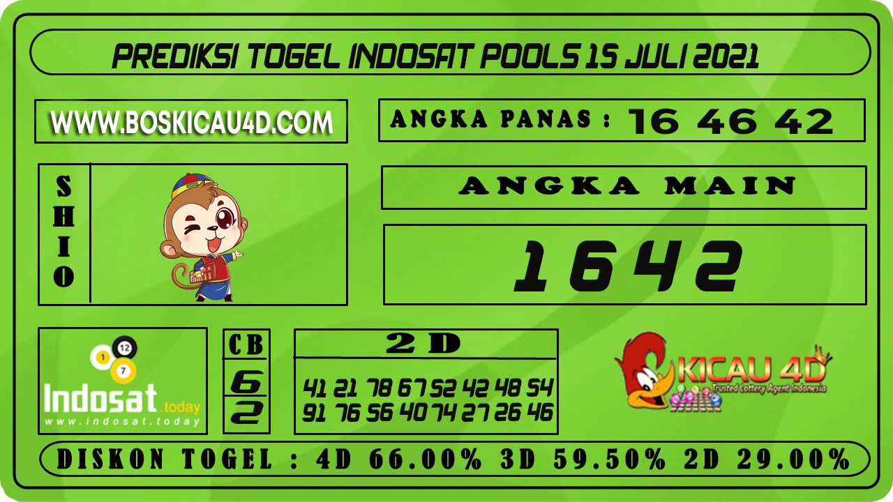 PREDIKSI TOGEL INDOSAT POOLS 15 JULI 2021