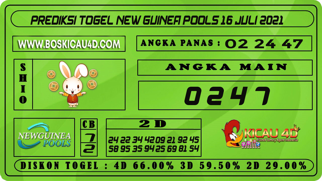 PREDIKSI TOGEL NEW GUINEA POOLS 16 JULI 2021