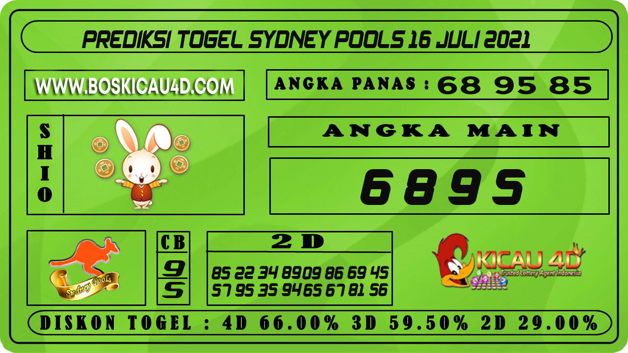 PREDIKSI TOGEL SYDNEY POOLS 16 JULI 2021