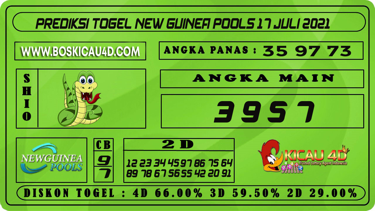 PREDIKSI TOGEL NEW GUINEA POOLS 17 JULI 2021