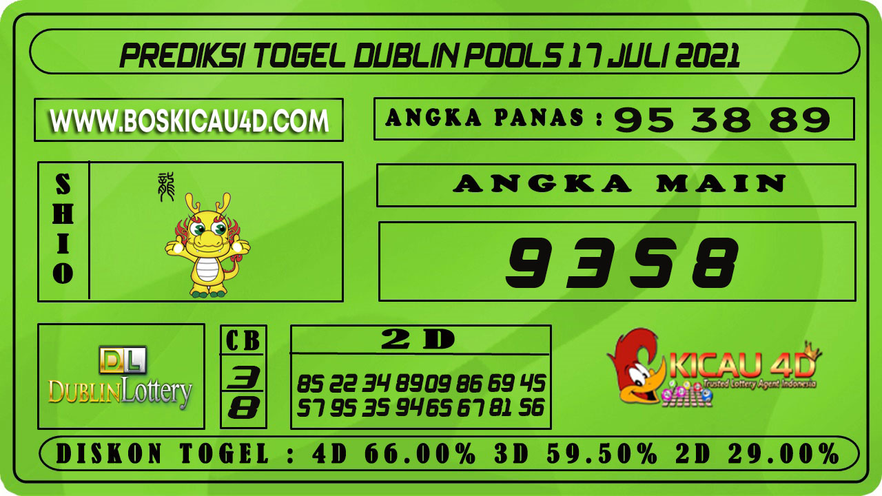 PREDIKSI TOGEL DUBLIN POOLS 17 JULI 2021