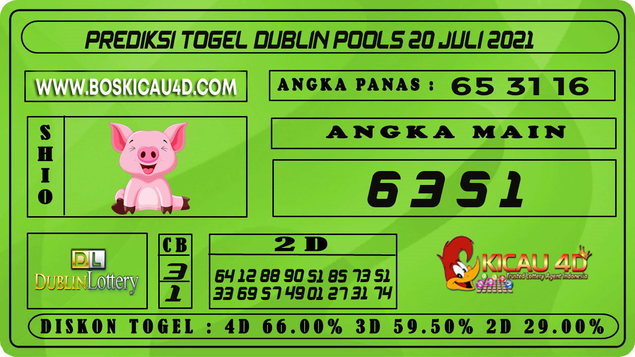 PREDIKSI TOGEL DUBLIN POOLS 20 JULI 2021