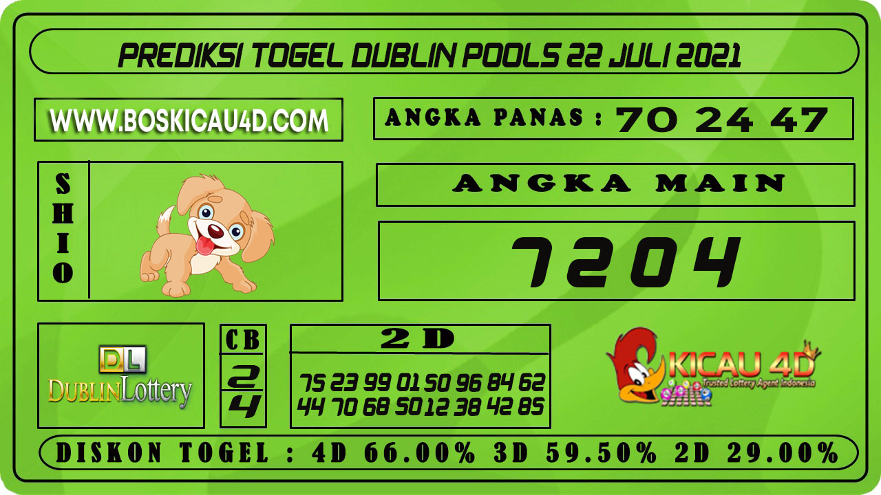 PREDIKSI TOGEL DUBLIN POOLS 22 JULI 2021