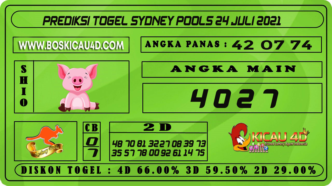 PREDIKSI TOGEL SYDNEY POOLS 24 JULI 2021