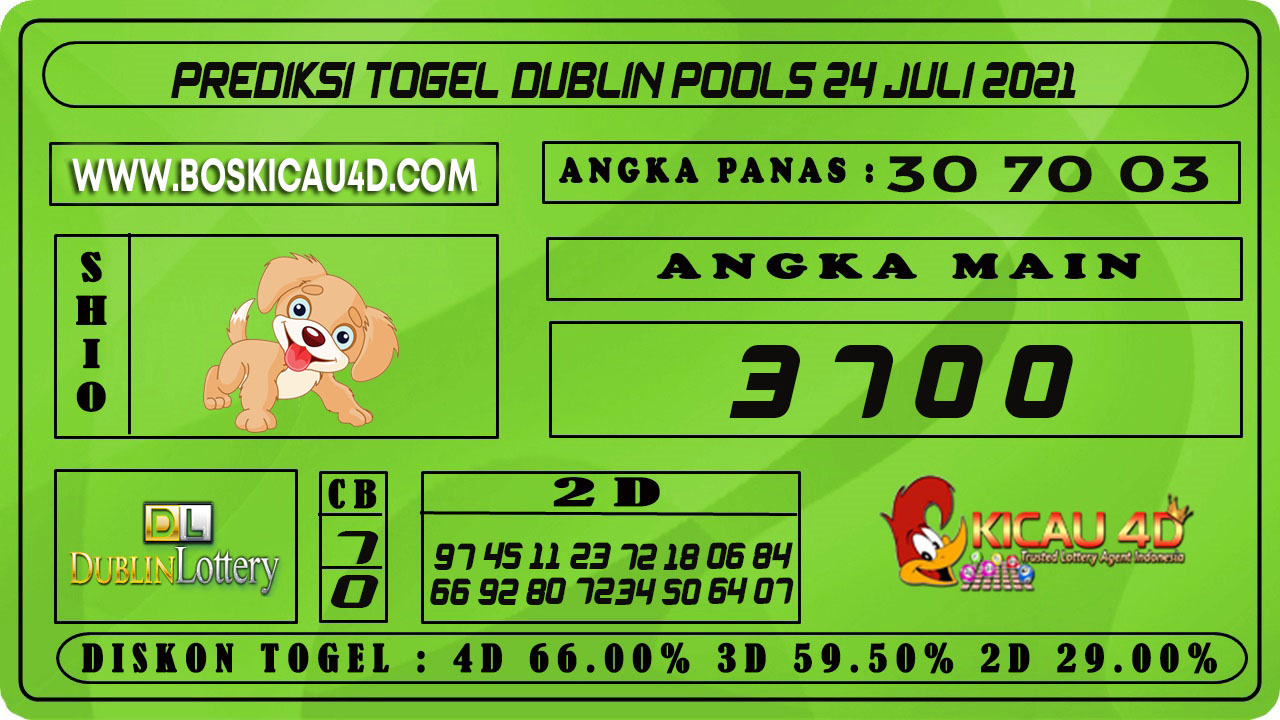 PREDIKSI TOGEL DUBLIN POOLS 24 JULI 2021