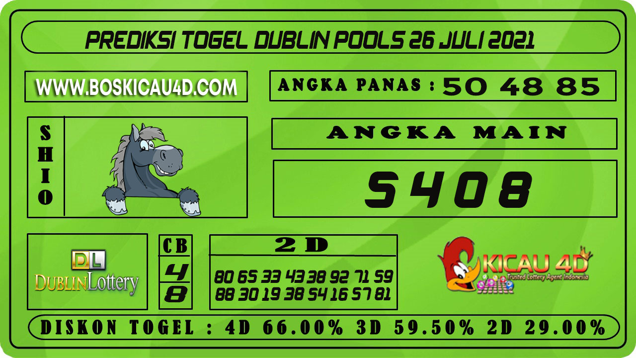 PREDIKSI TOGEL DUBLIN POOLS 26 JULI 2021