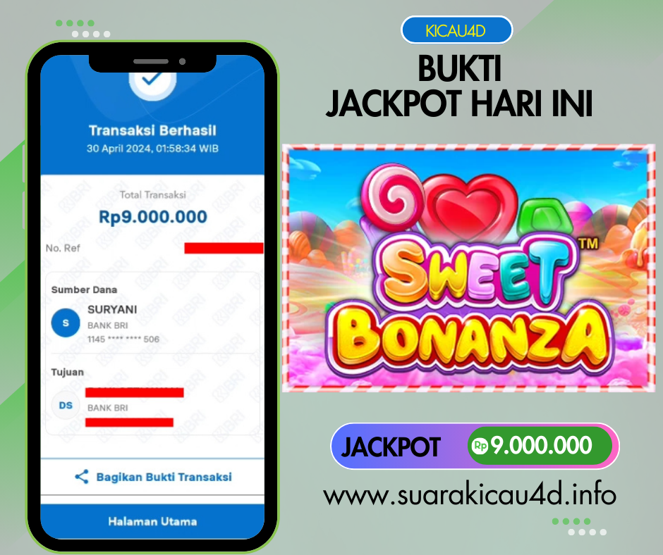 BUKTI JACKPOT KEMENANGAN 30APRIL