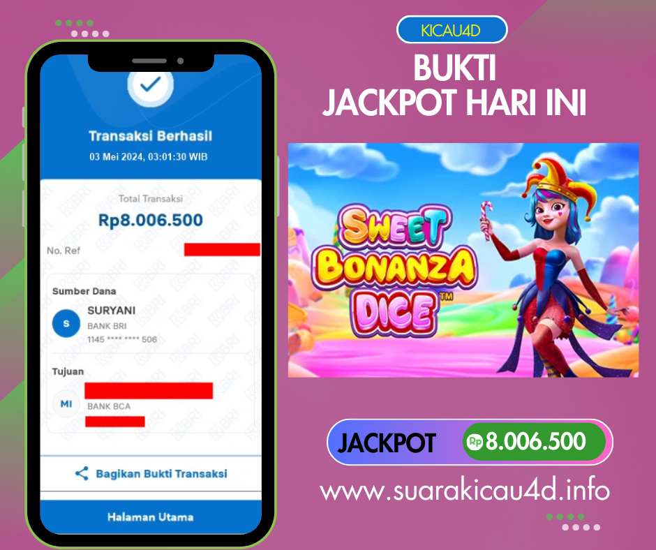 BUKTI JACKPOT KEMENANGAN 03MEI