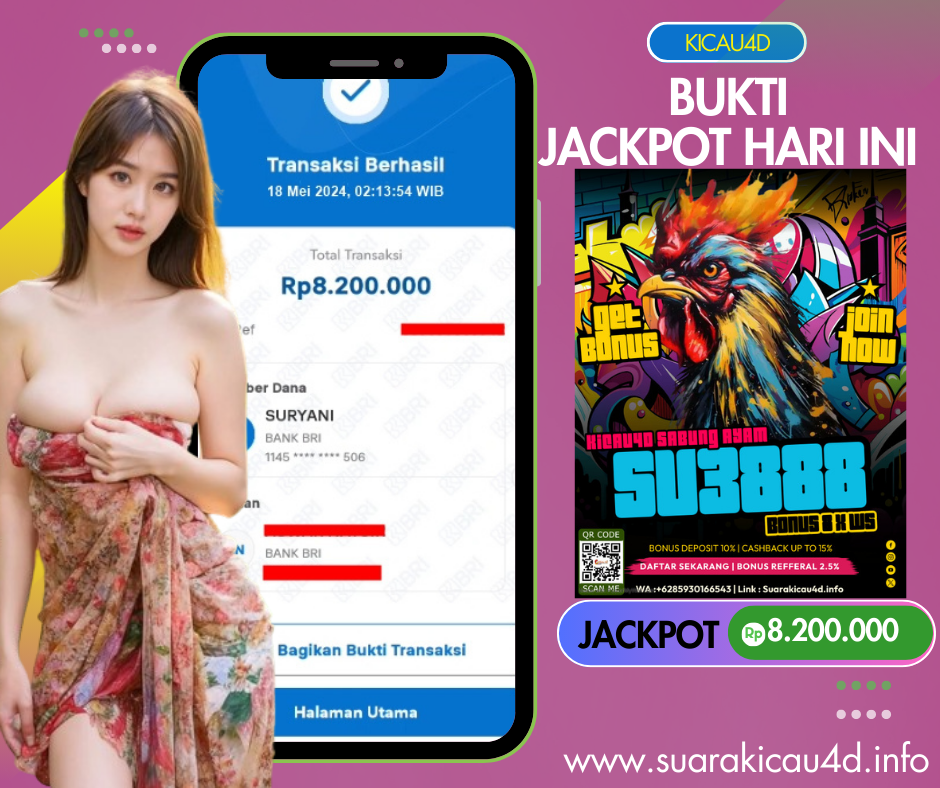 BUKTI JACKPOT KEMENANGAN 18MEI