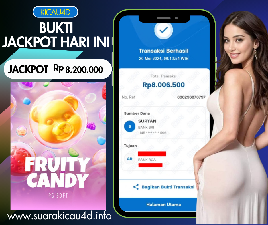 BUKTI JACKPOT KEMENANGAN 20MEI