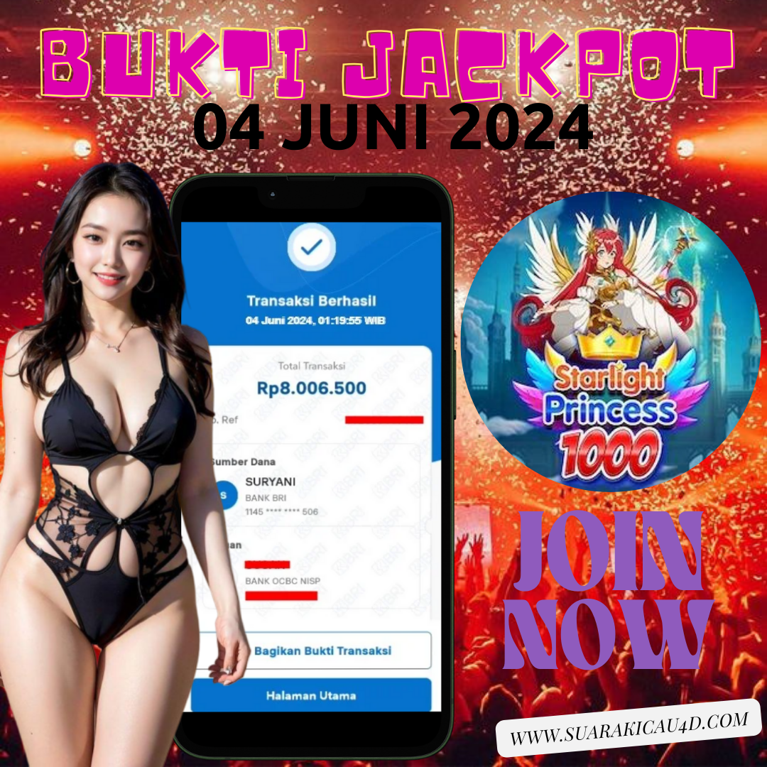 BUKTI JACKPOT KEMENANGAN 04JUNI