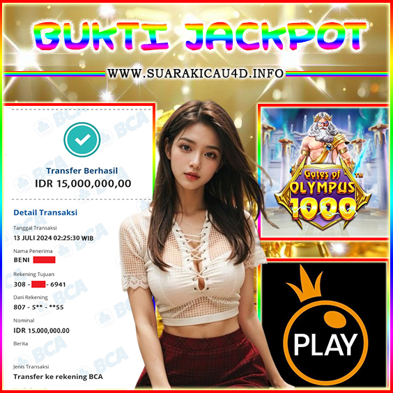 BUKTI JACKPOT KEMENANGAN 13JULY