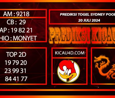 PREDIKSI TOGEL SYDNEY 20JULY2024