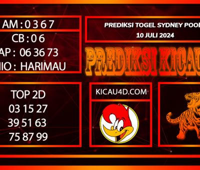 PREDIKSI TOGEL SYDNEY 10JULY2024