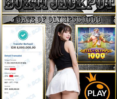 BUKTI JACKPOT KEMENANGAN 11JULY