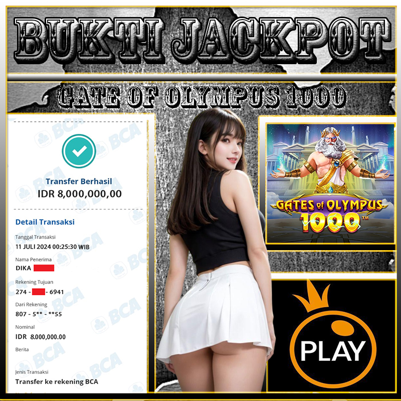 BUKTI JACKPOT KEMENANGAN 11JULY