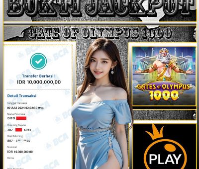 BUKTI JACKPOT KEMENANGAN 9JULY