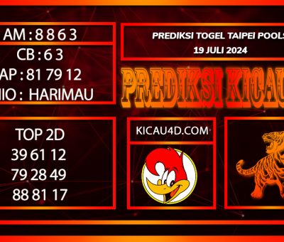 PREDIKSI TOGEL TAIPEI 19JULY2024