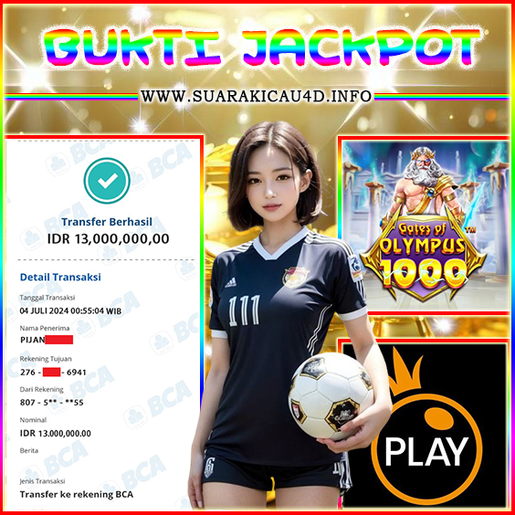 BUKTI JACKPOT KEMENANGAN 14JULY