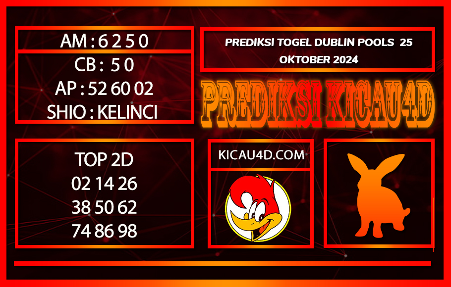 PREDIKSI TOGEL DUBLIN POOLS 25 OKTOBER 2024