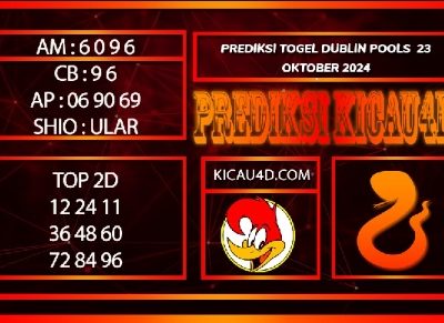 PREDIKSI TOGEL DUBLIN POOLS 23 OKTOBER 2024