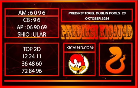 PREDIKSI TOGEL DUBLIN POOLS 23 OKTOBER 2024