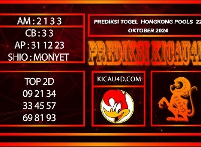 PREDIKSI TOGEL HONGKONG POOLS 22 OKTOBER 2024