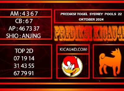 PREDIKSI TOGEL SYDNEY POOLS 22 OKTOBER 2024