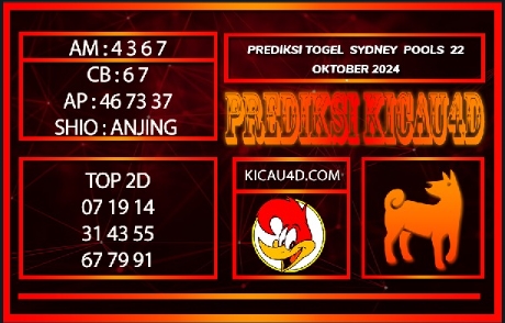 PREDIKSI TOGEL SYDNEY POOLS 22 OKTOBER 2024