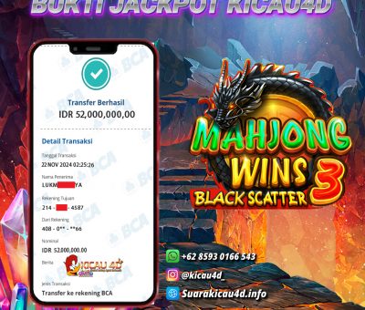 BUKTI JACKPOT KEMENANGAN 22 NOVEMBER 2024